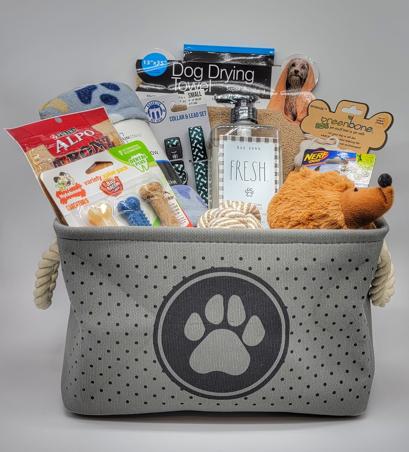 New Puppy Dog Gift Basket - Paws Place