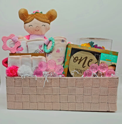 Hush Little Newborn Girl Basket | Stork Baby Gifts –  StorkBabyGiftBaskets.com